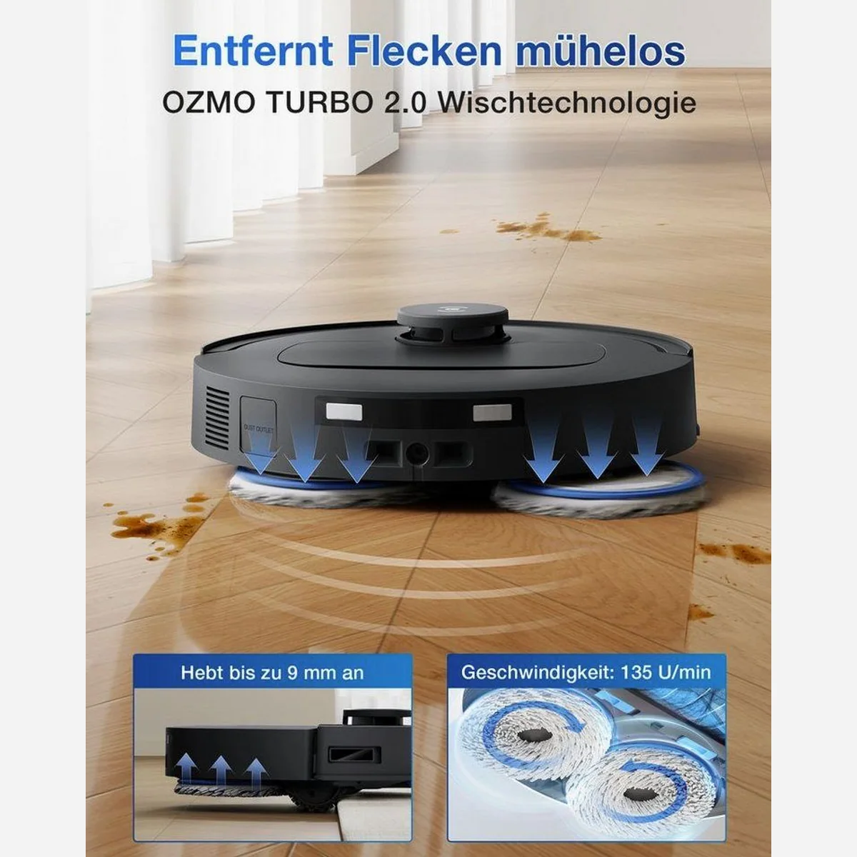 ECOVACS DEEBOT T30C Gen2, kraftvolle Saugleistung, intelligente Routenplanung, ZeroTangle Technologie 4
