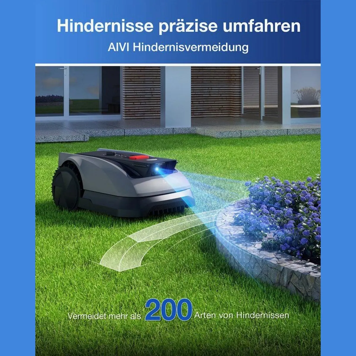 ECOVACS GOAT O600 RTK, präzise RTK-Navigation, 600 m² Rasenfläche, 100 m²/h Mäheffizienz 4