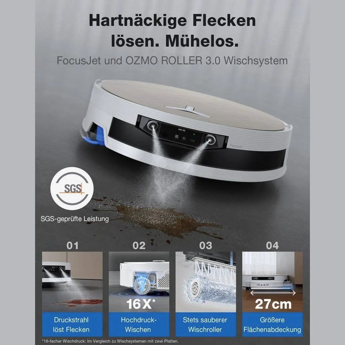 ECOVACS DEEBOT X12 PRO OMNI, 110 W, beutellos, 22.000 Pa Saugleistung 2
