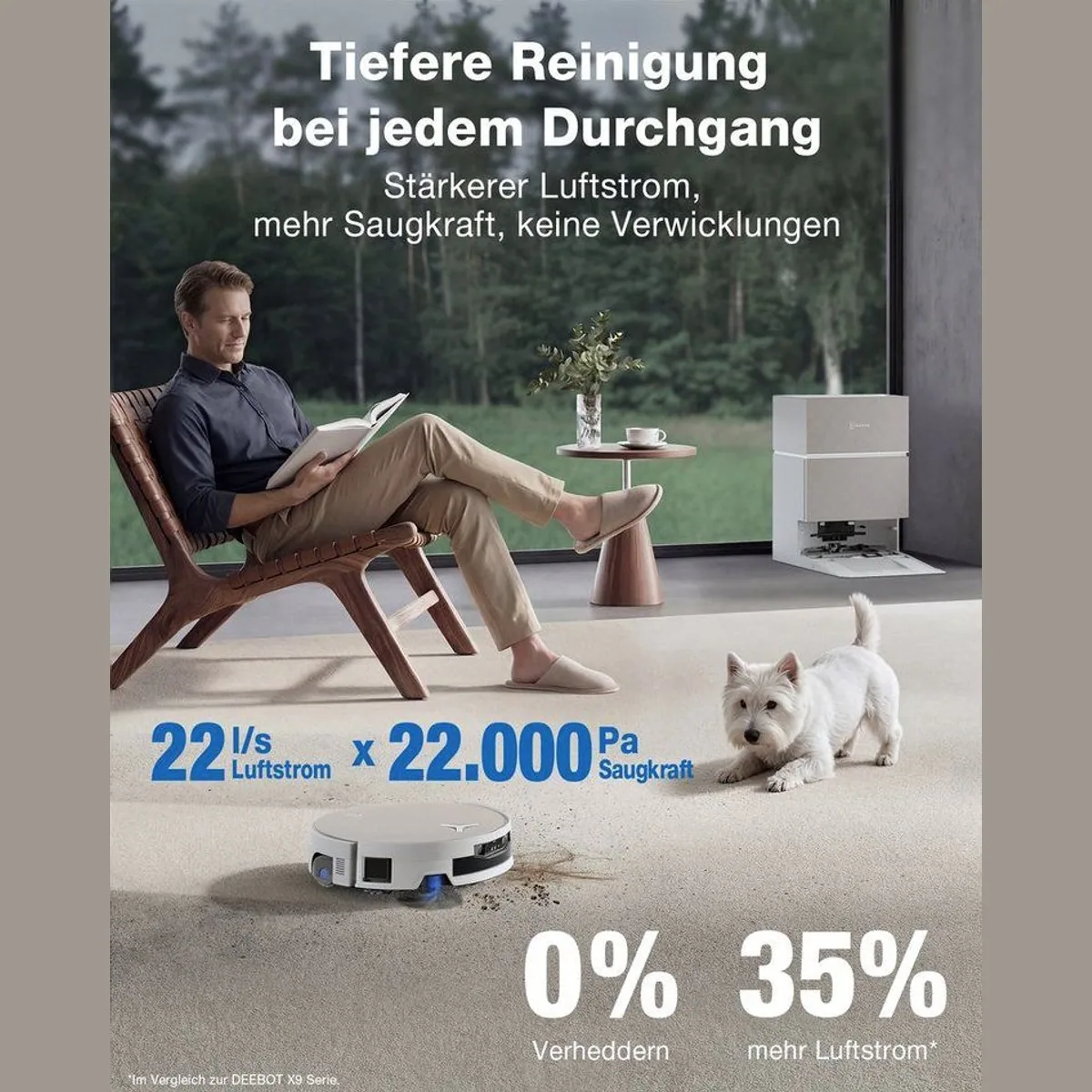 ECOVACS DEEBOT X12 PRO OMNI, 110 W, beutellos, 22.000 Pa Saugleistung 3