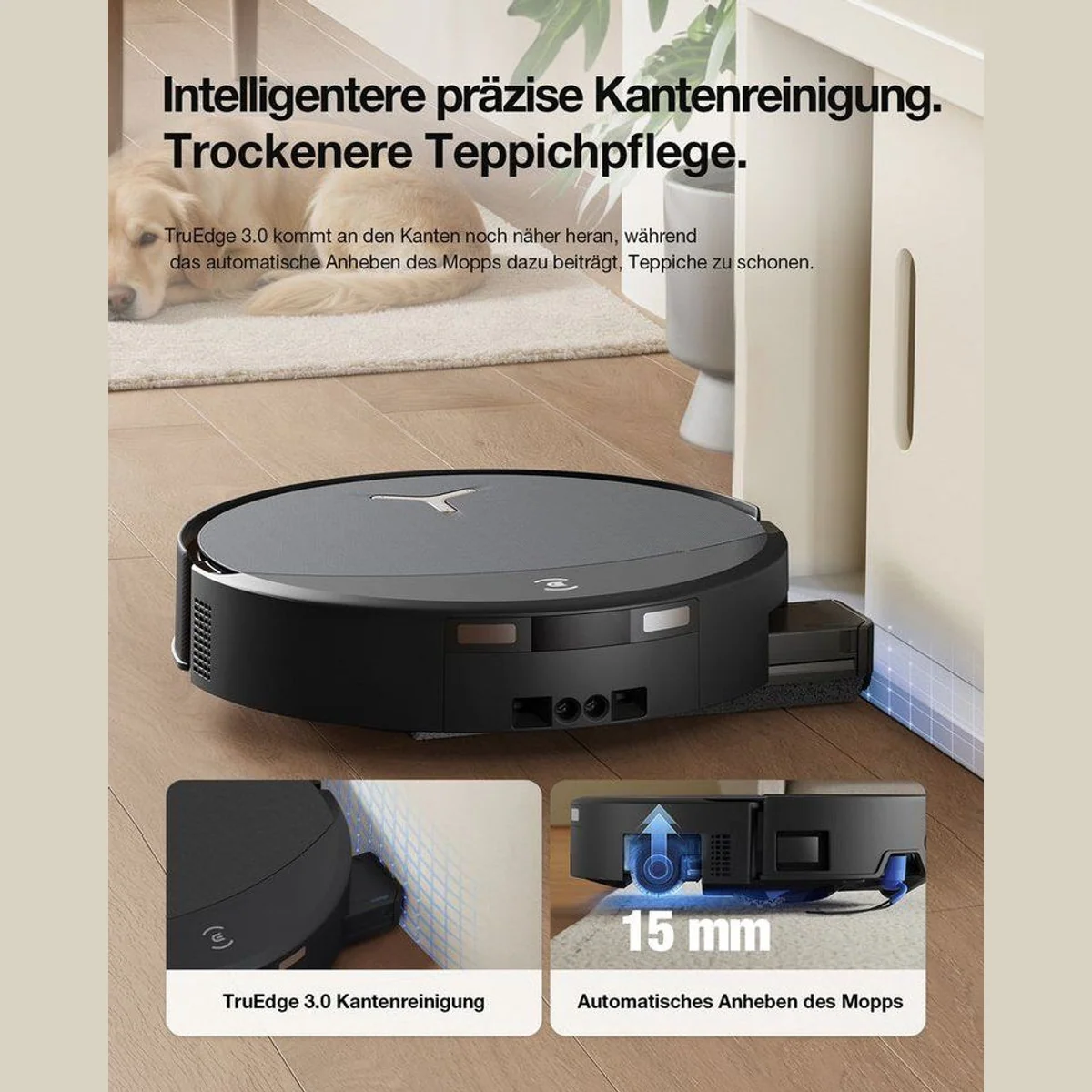 ECOVACS DEEBOT X11S OmniCyclone, starke Saugleistung, selbstreinigende Wischrolle, intelligente Akkuverwaltung 5