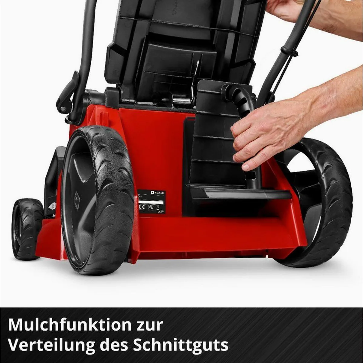 Einhell GE-CM 43 Li M, leistungsstarker Akkurasenmäher mit Mulchfunktion — 2 Akkus, 43 cm Schnittbreite 5