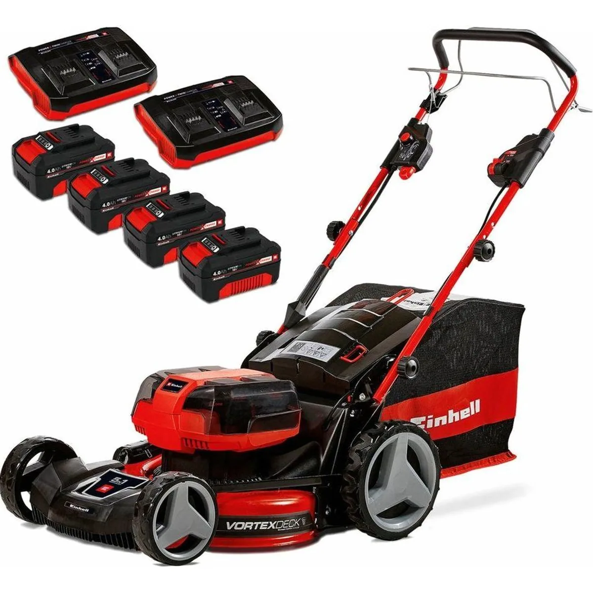 Einhell GP-CM 36/47 S HW Li, 47 cm Schnittbreite, 4 Akkus, Radantrieb