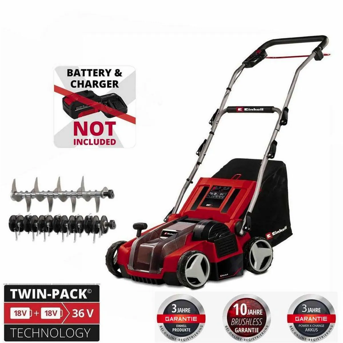 Einhell GE-SA 36/35 Li-Solo, bürstenloser Motor, 3in1 Kombi-Gerät, 28L Fangsack 3