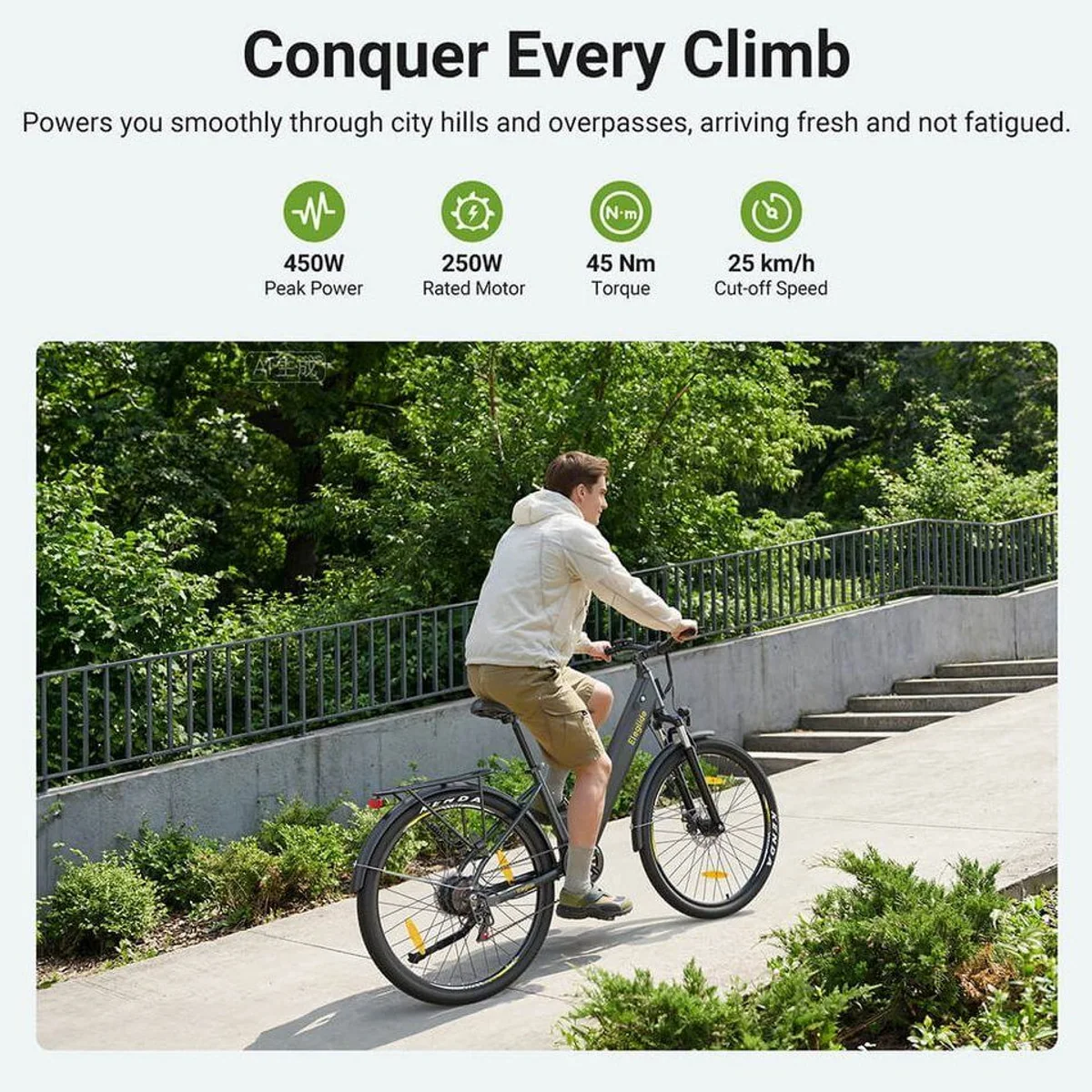 Eleglide E-Bike T1 ST, 100 km Reichweite, 7-Gang Shimano, 250 W Motor 5