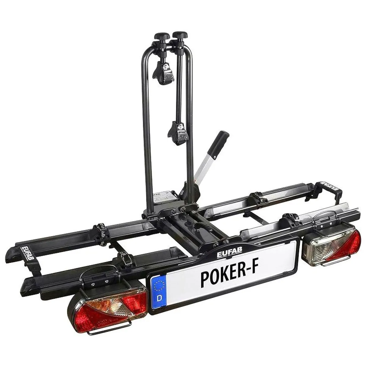 EUFAB Kupplungsfahrradträger POKER-F, für bis zu 2 Fahrräder, stabil und sicher