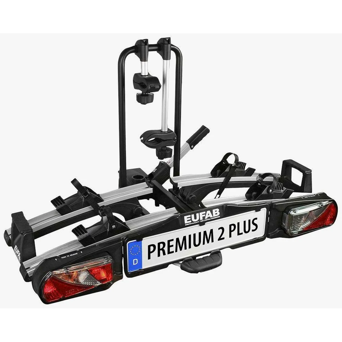 EUFAB Kupplungsfahrradträger PREMIUM 2 PLUS, für maximal 2 Fahrräder, abschließbar
