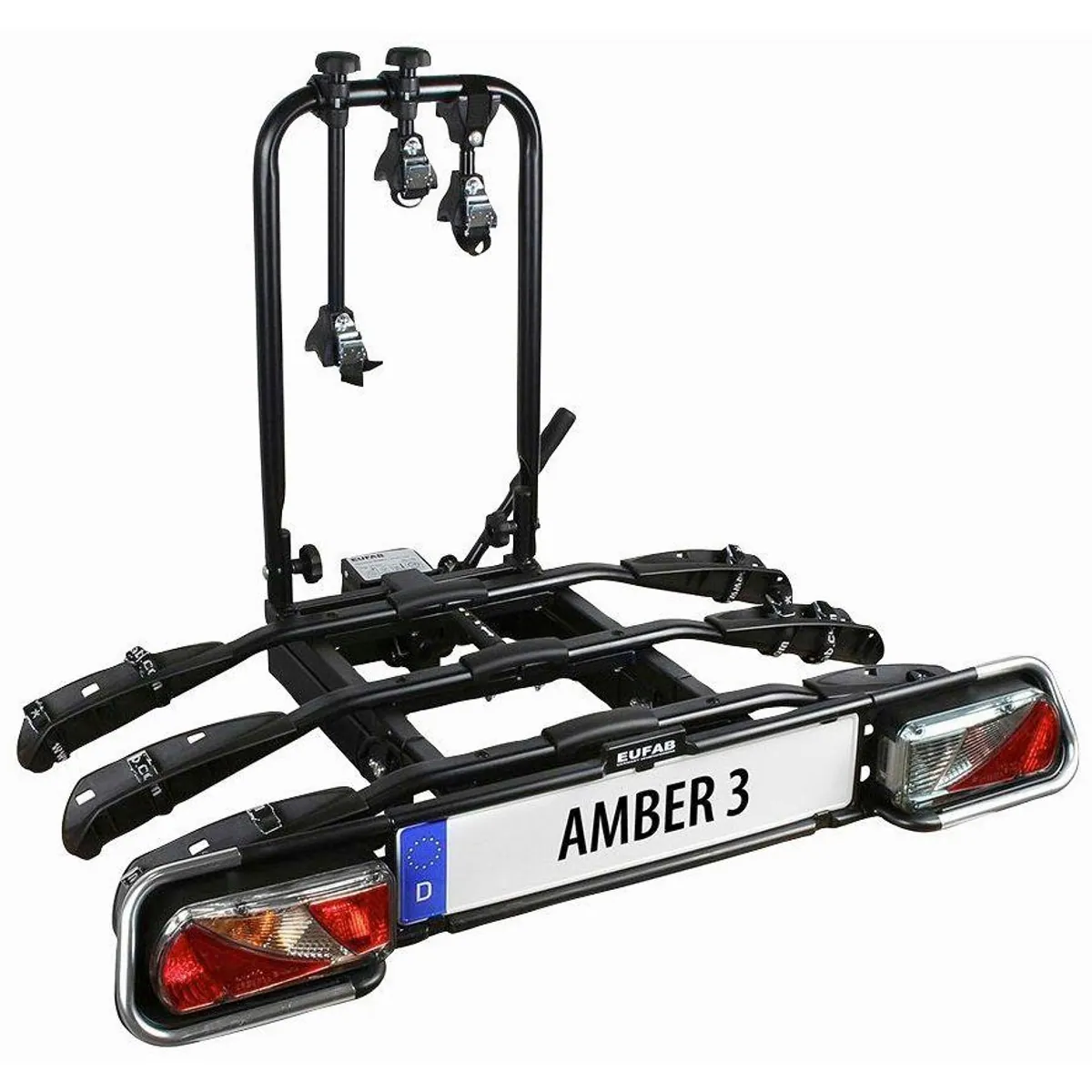EUFAB Kupplungsfahrradträger AMBER 3, für bis zu 3 Fahrräder, stabil und einfach zu montieren