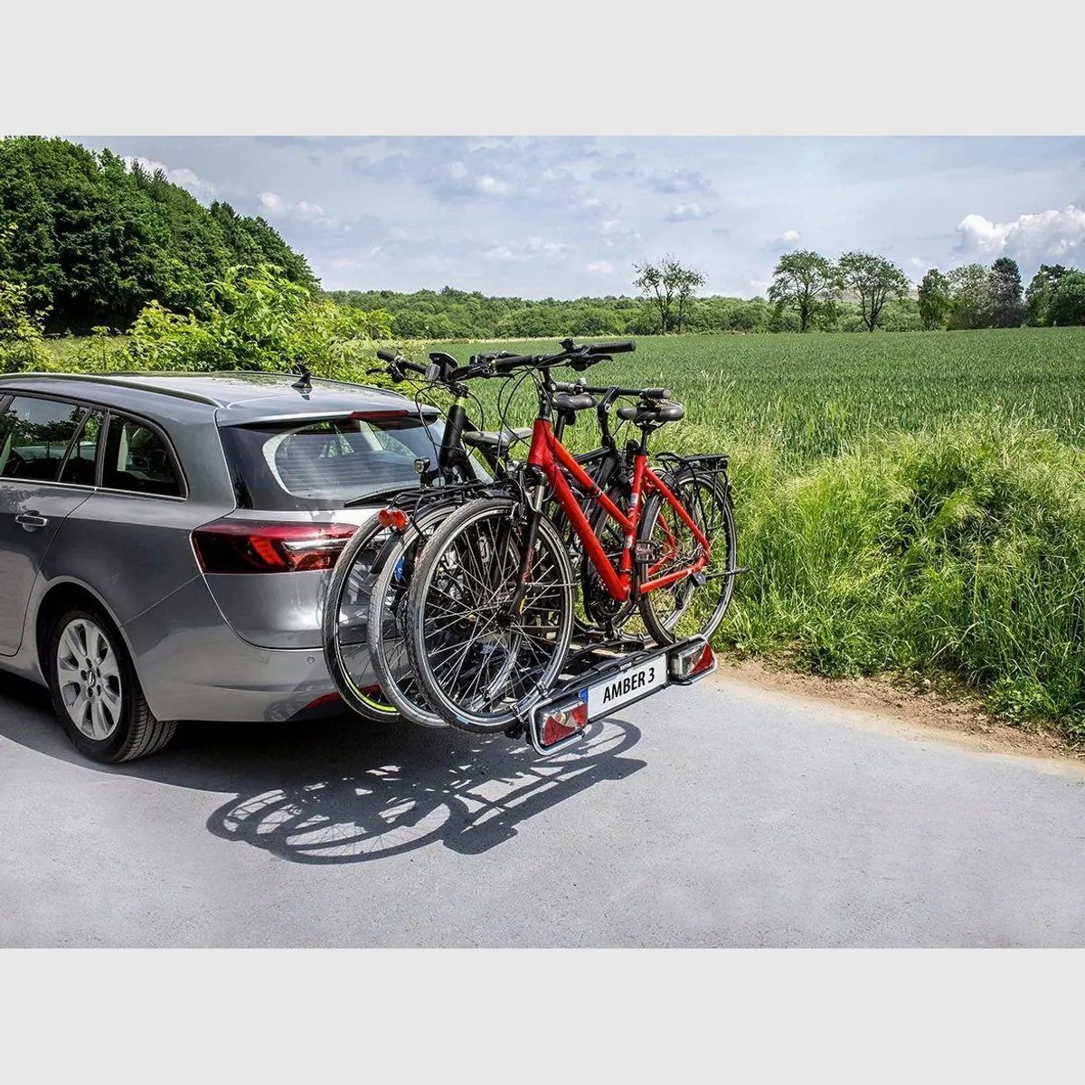 EUFAB Kupplungsfahrradträger AMBER 3, für bis zu 3 Fahrräder, stabil und einfach zu montieren 3