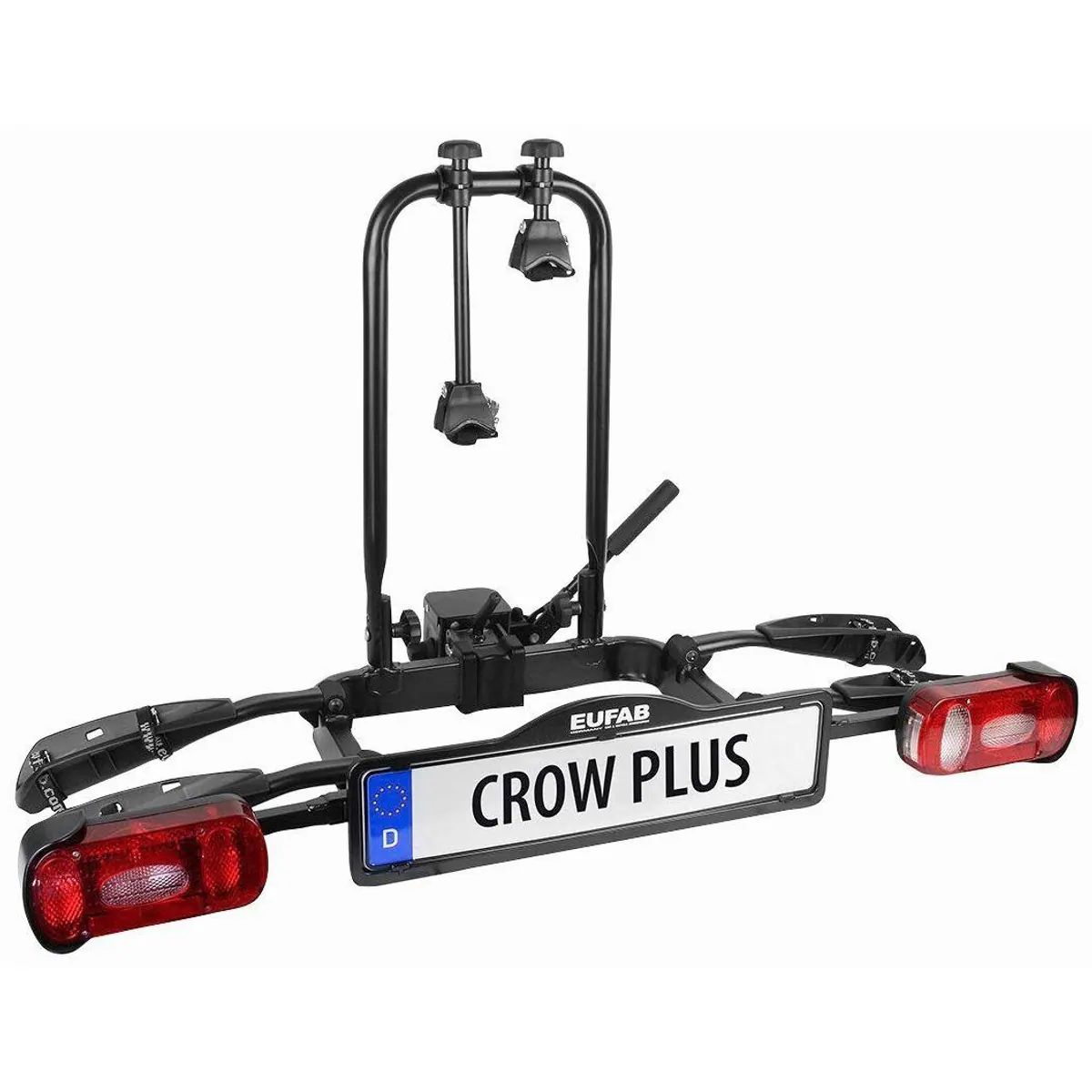 EUFAB CROW PLUS Kupplungsfahrradträger, max. 2 Fahrräder, abschließbar