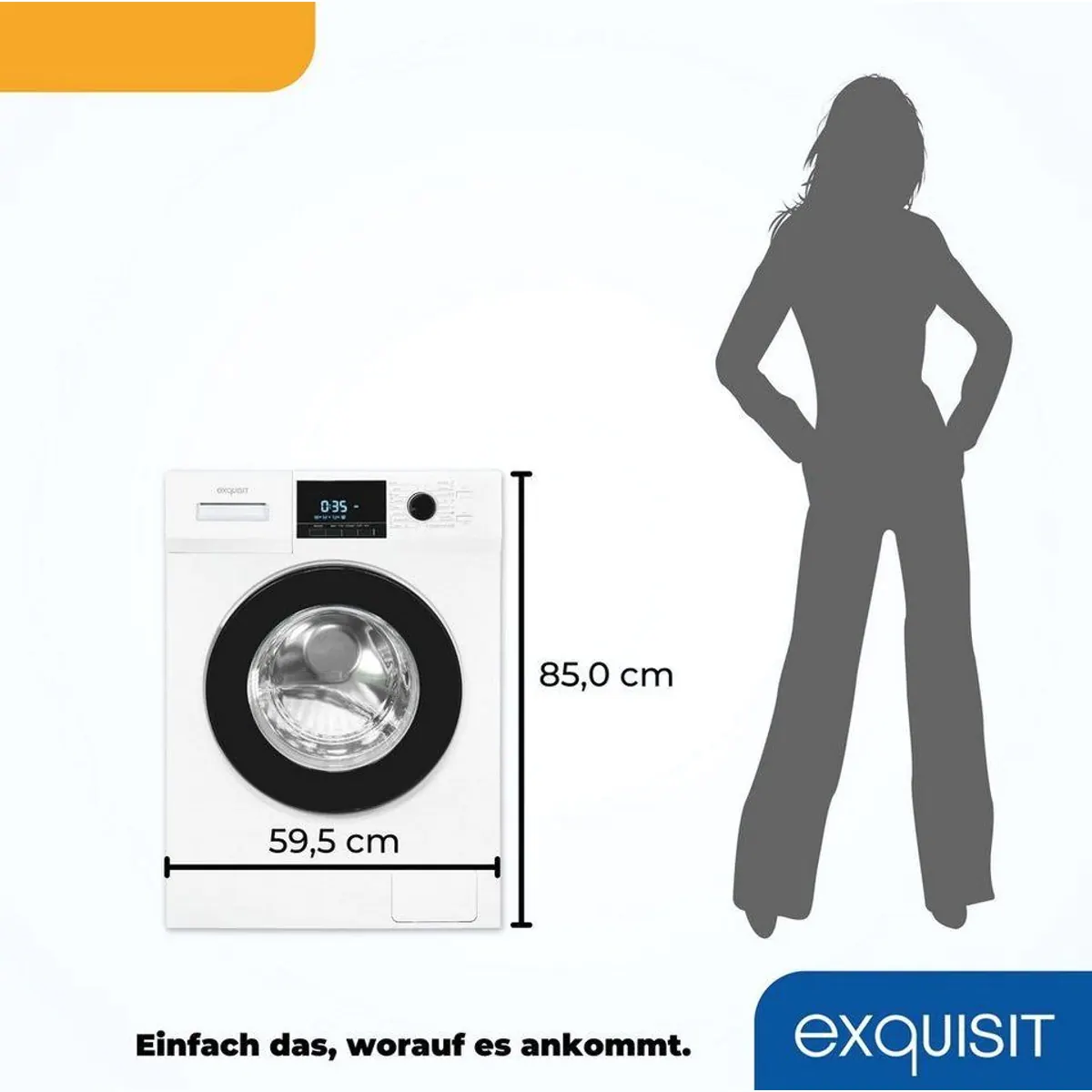 exquisit WA59214-340A, 9 kg Fassungsvermögen, 1400 U/min, Knitterschutz 4