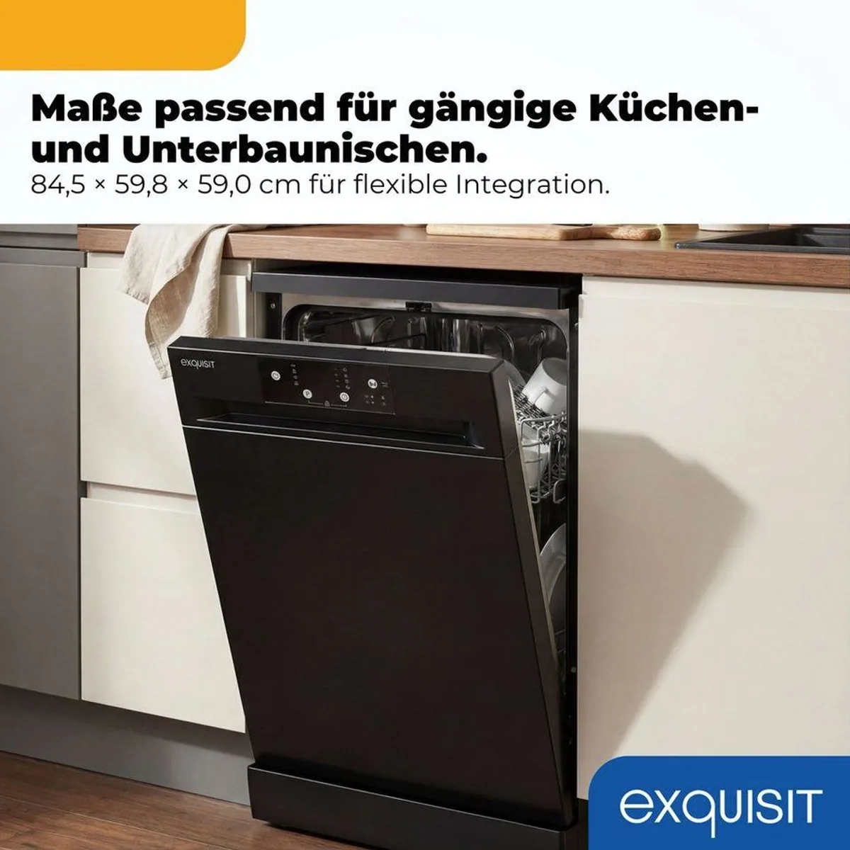 exquisit GSP9114-451D, 14 Maßgedecke, flüsterleise 49 dB, 11,9 l Wasserverbrauch 2