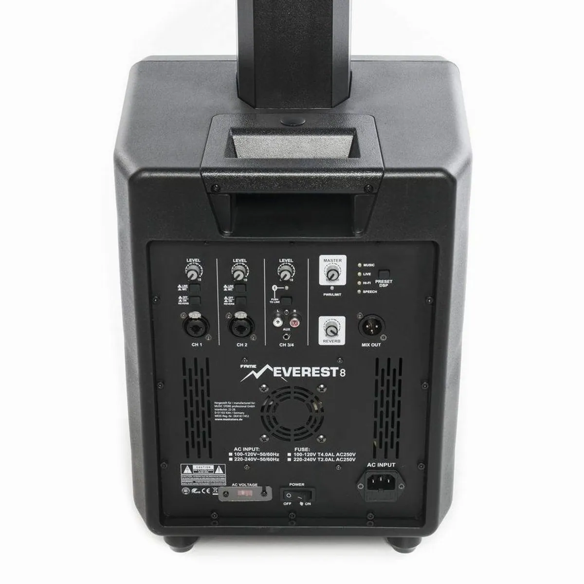 FAME Audio Everest 8, aktives PA Säulensystem, Bluetooth, hohe Systemleistung 5