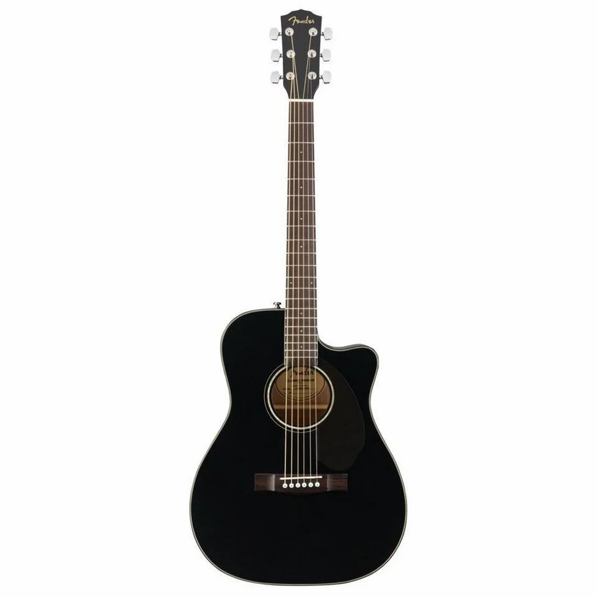 Fender CC-60SCE Black, kompakter Concert-Body, massive Fichtendecke, Fishman Tonabnehmer