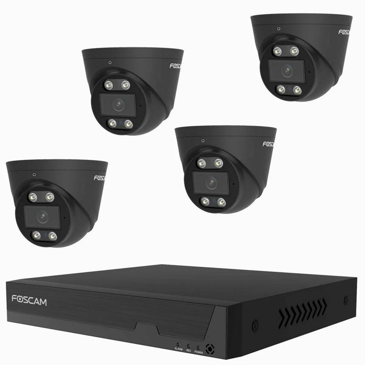 Foscam FN9108E-T4-2T, 5 MP 3K, PoE, Zwei-Wege-Audio — 8-Kanal Videoüberwachungsset
