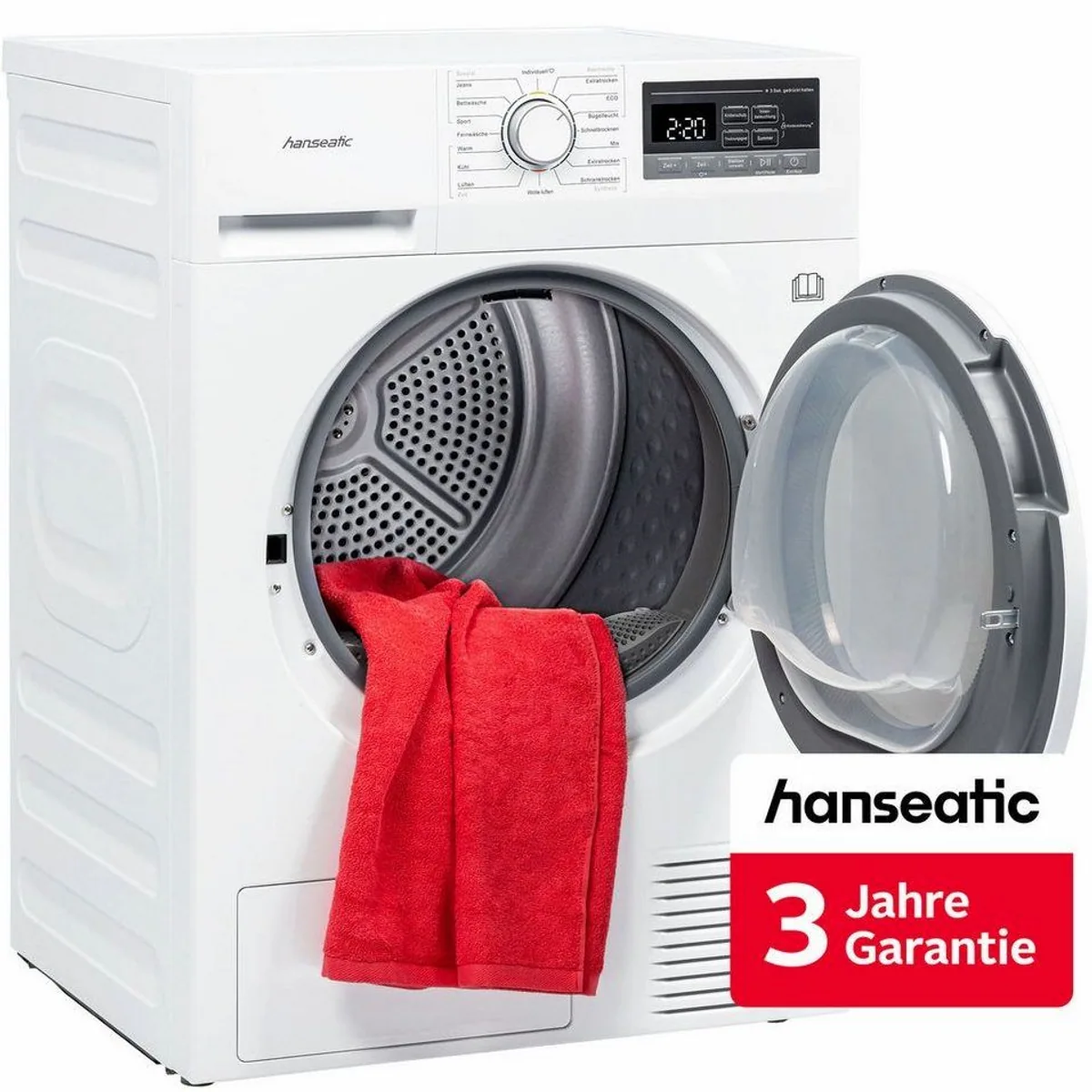 Hanseatic Wärmepumpentrockner HWT8EGT, energieeffizient, benutzerfreundlich, langlebig
