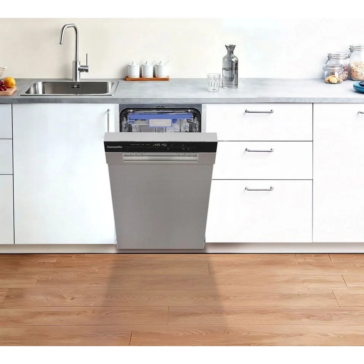 Hanseatic Unterbaugeschirrspüler HD4A10S32E, 10 Maßgedecke, energieeffizient, kompakt, leise 2
