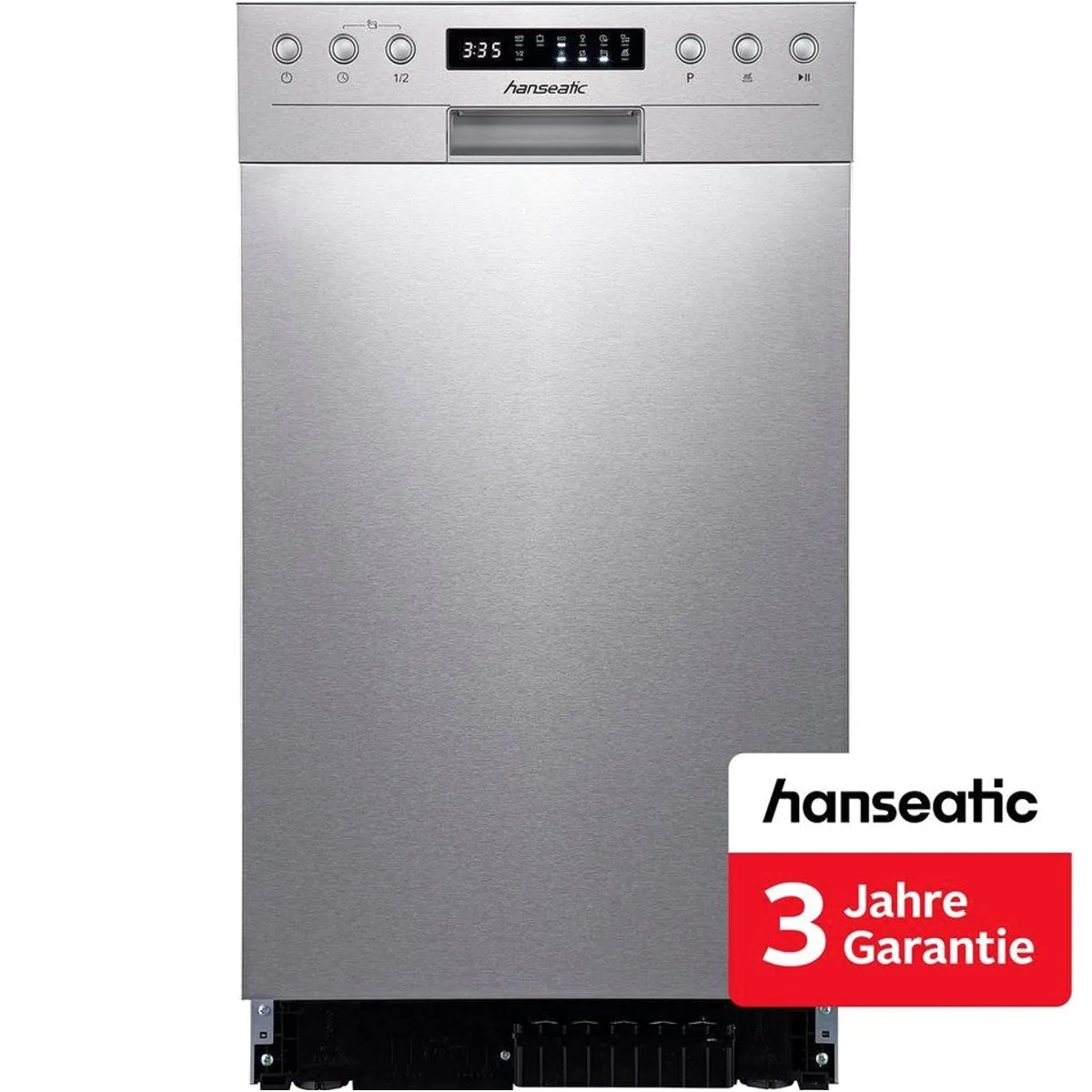 Hanseatic Unterbaugeschirrspüler HGU4582D97710DI, 10 Maßgedecke, Automatik- und Intensivprogramm
