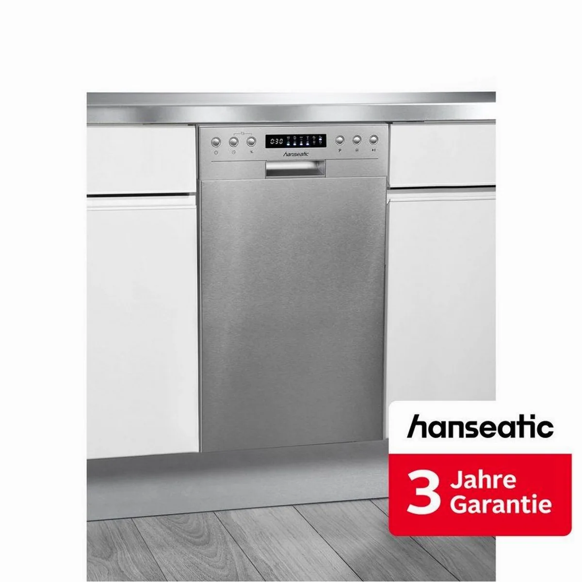 Hanseatic Unterbaugeschirrspüler HGU4582C10J7710DI, 10 Maßgedecke, energieeffizient, kompakte Bauweise