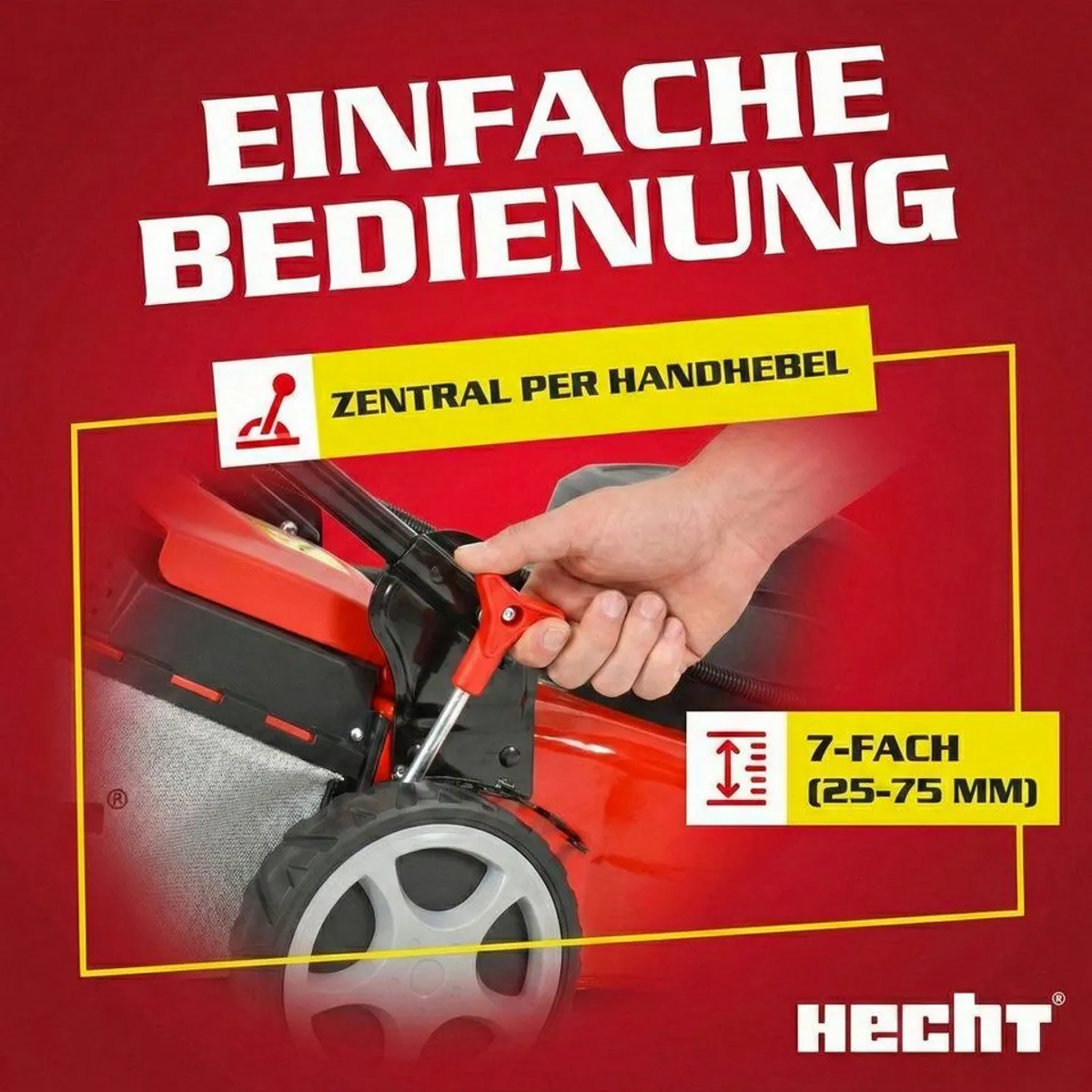 Hecht Benzinrasenmäher 551 SXE, 5-in-1 Funktion, Elektrostart, 51 cm Schnittbreite 4
