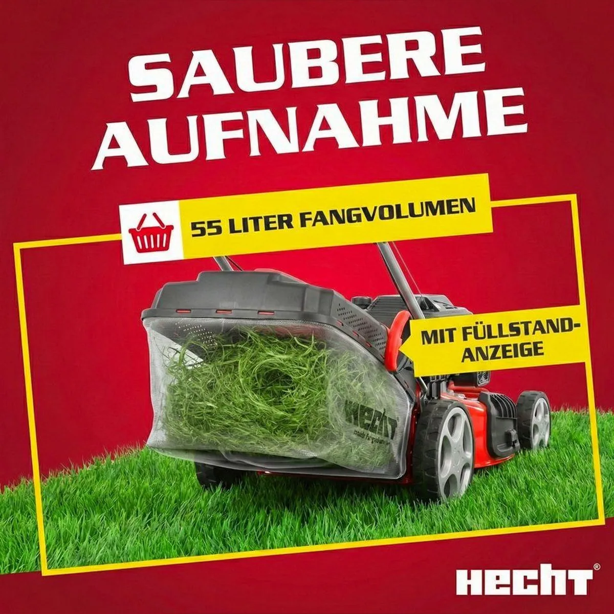 Hecht Rasenmäher 547 SXW, 5-in-1 Funktion, 46 cm Schnittbreite, 3,7 PS 5