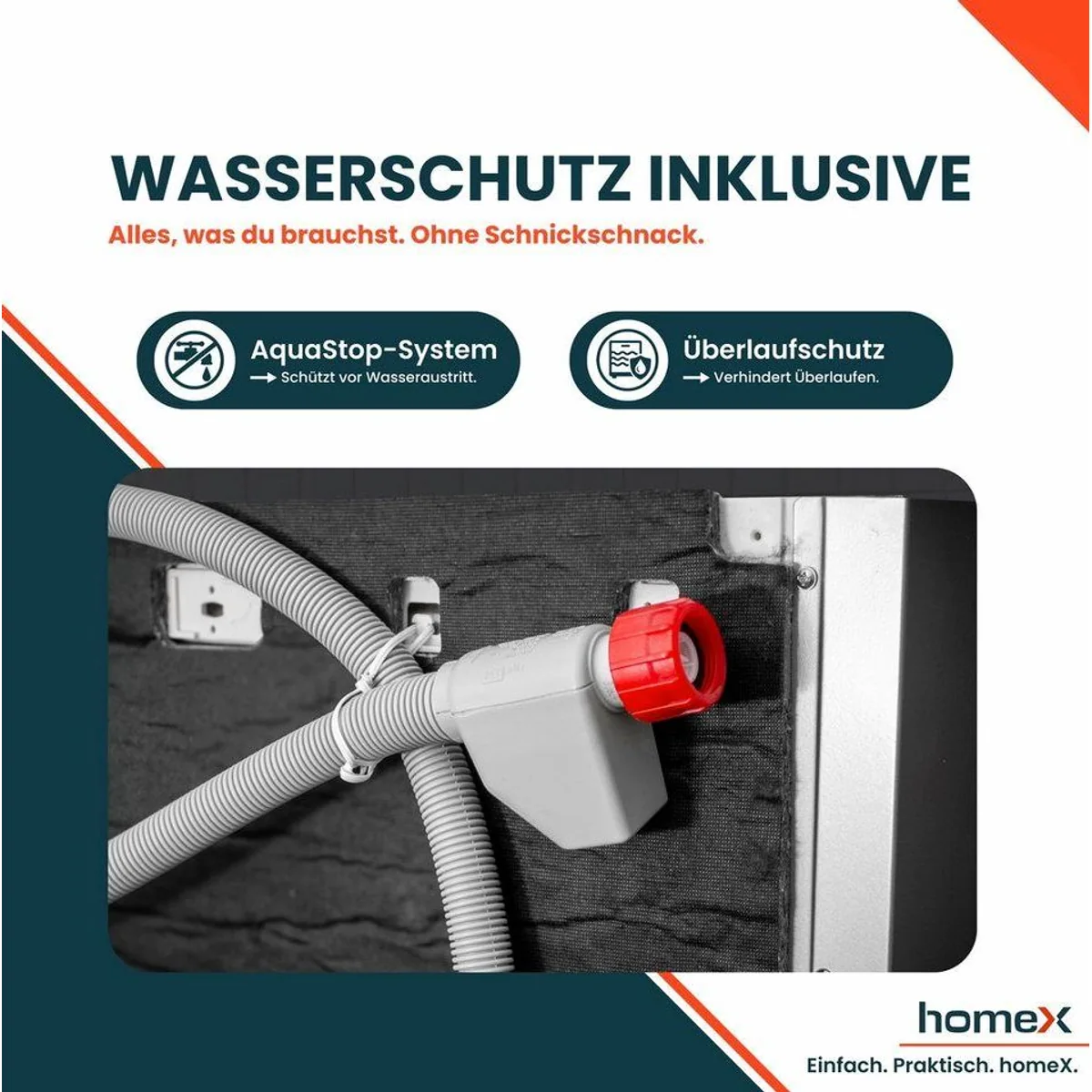 homeX DWSI601444C Geschirrspüler, 14 Maßgedecke, 44 dB, 7 Programme 3
