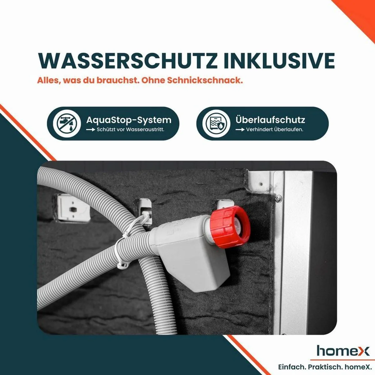 homeX DWFS601444C-S Geschirrspüler, 14 Maßgedecke, 7 Programme, leise 44 dB 3
