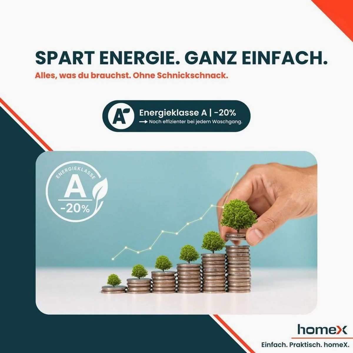 homeX WF812W1A-W Waschmaschine, 8 kg, 1200 U/min, Dampffunktion, Inverter Motor, EEK A -20% 4