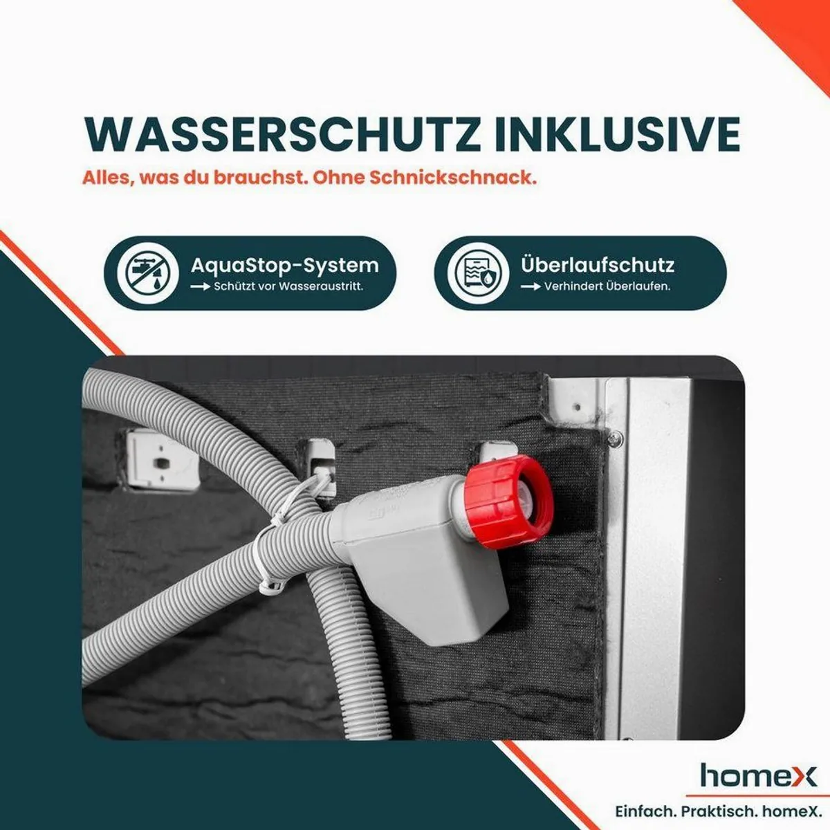 homeX DWFI601442A Geschirrspüler, 14 Maßgedecke, 8 Programme, 42 dB 3