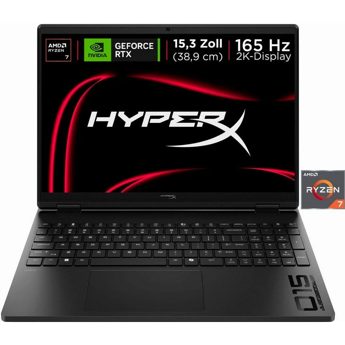 HP HyperX OMEN 15-gb0071ng Gaming-Notebook, leistungsstarker Prozessor, beeindruckende Grafik, vielseitige Anschlüsse