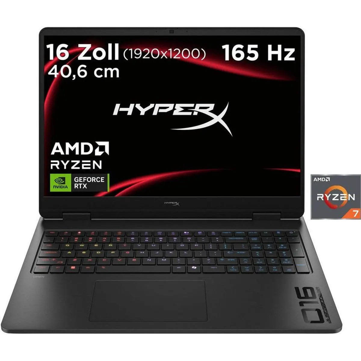 HP HyperX OMEN 16-ap1290ng Gaming-Notebook, leistungsstarker Prozessor, beeindruckende Grafik, umfangreiche Anschlüsse