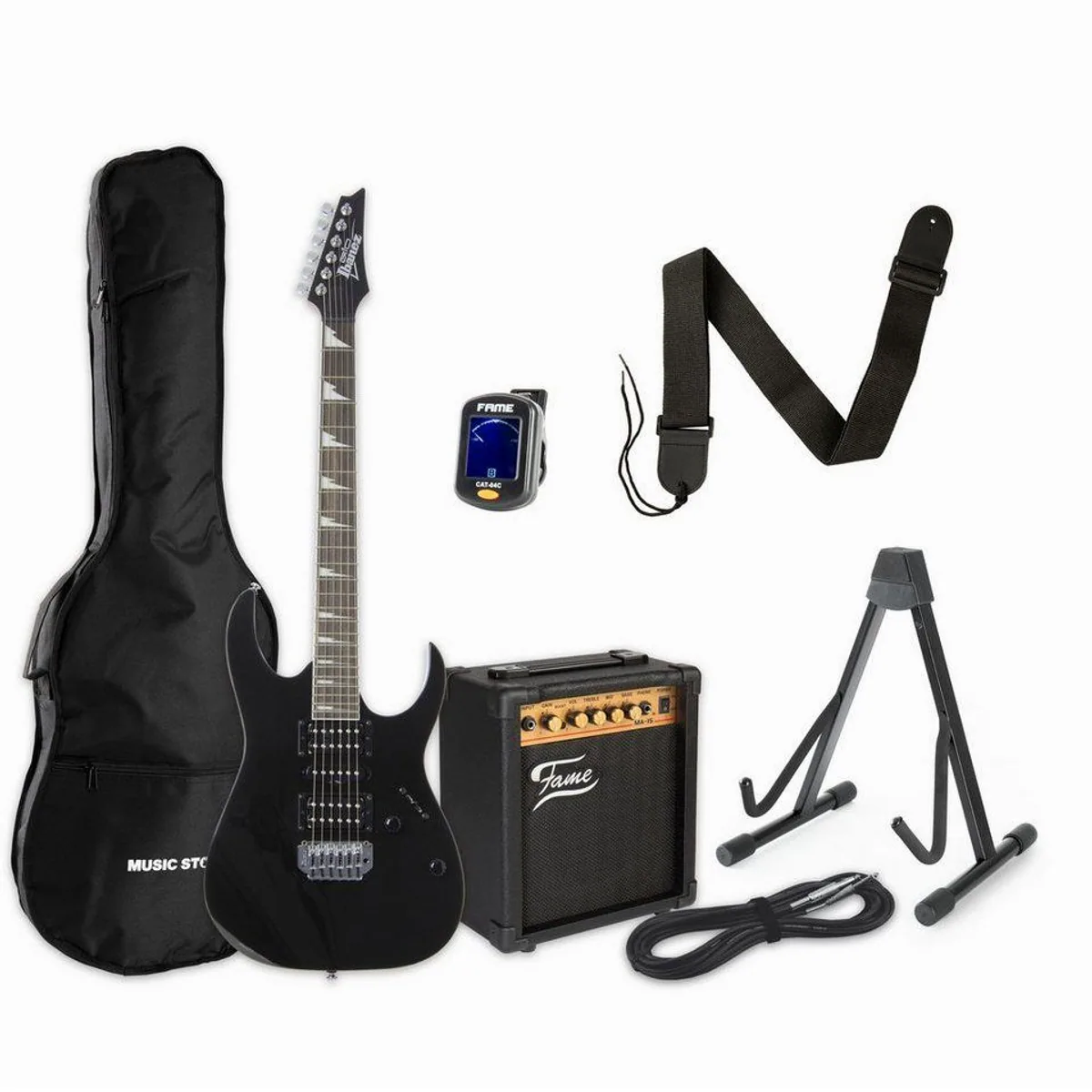 Ibanez Gio GRG170DX-BKN E-Gitarre, vielseitig, robust, ideal für Anfänger