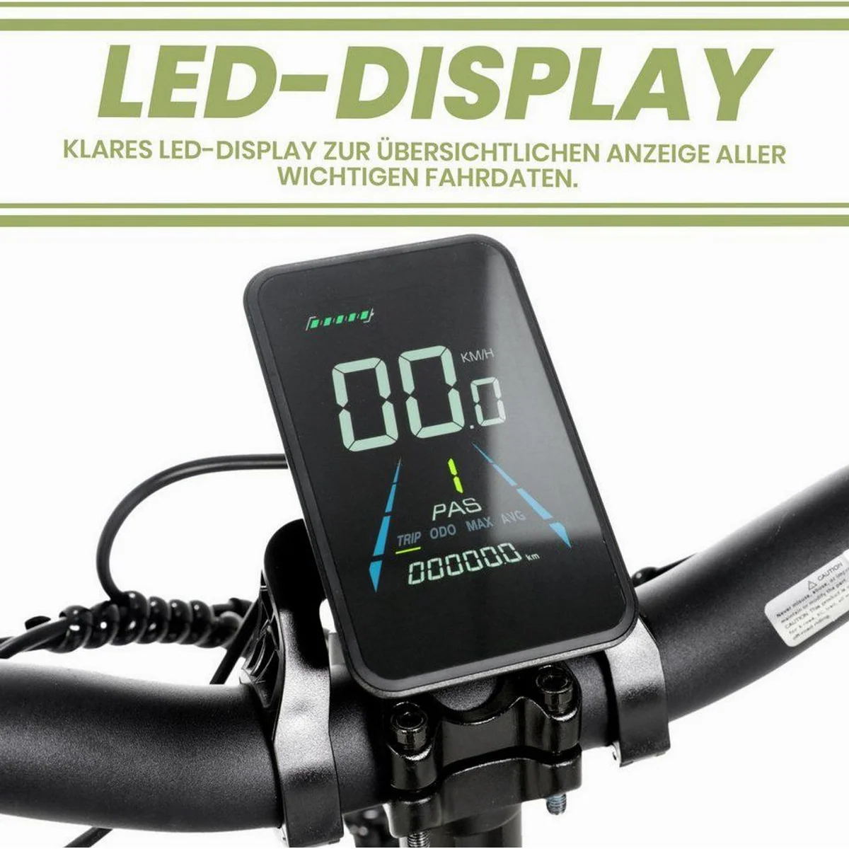 JOBOBIKE Romer E-Bike Klapprad, 150 km Reichweite, 7-Gang Shimano 4