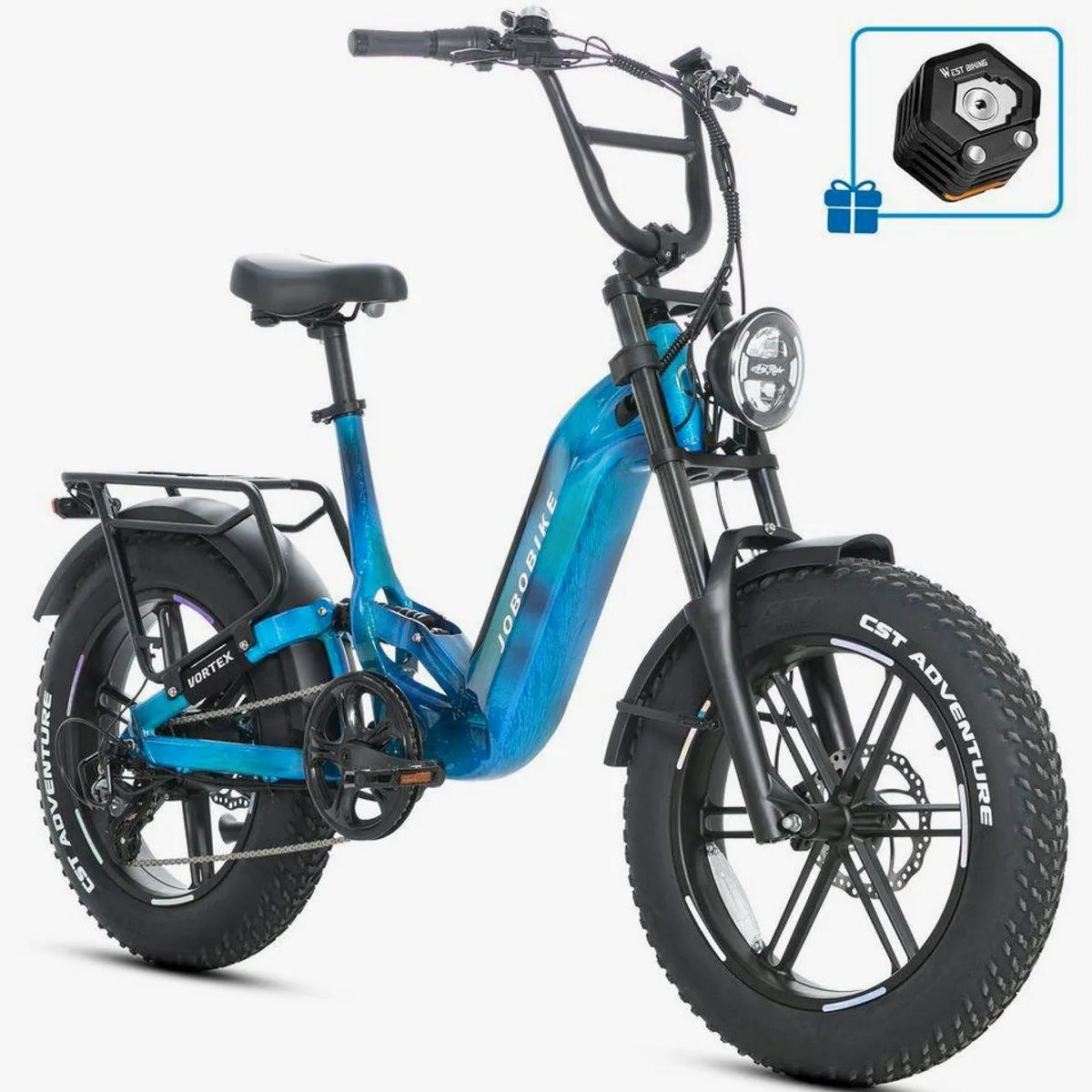 JOBOBIKE E-Bike Mountainbike, 720 Wh Akku, 150 km Reichweite, hydraulische Federgabel