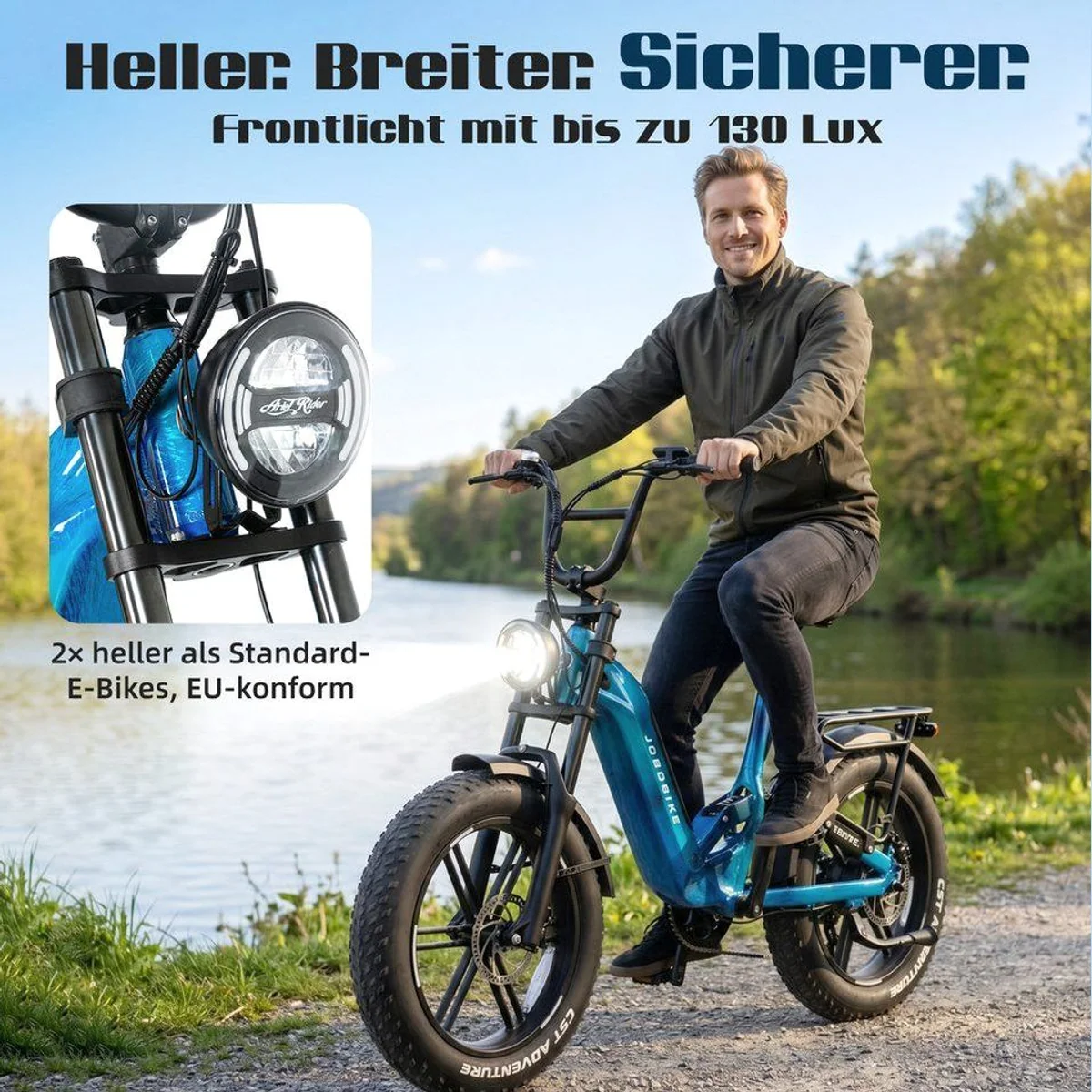 JOBOBIKE E-Bike Mountainbike, 720 Wh Akku, 150 km Reichweite, hydraulische Federgabel 3