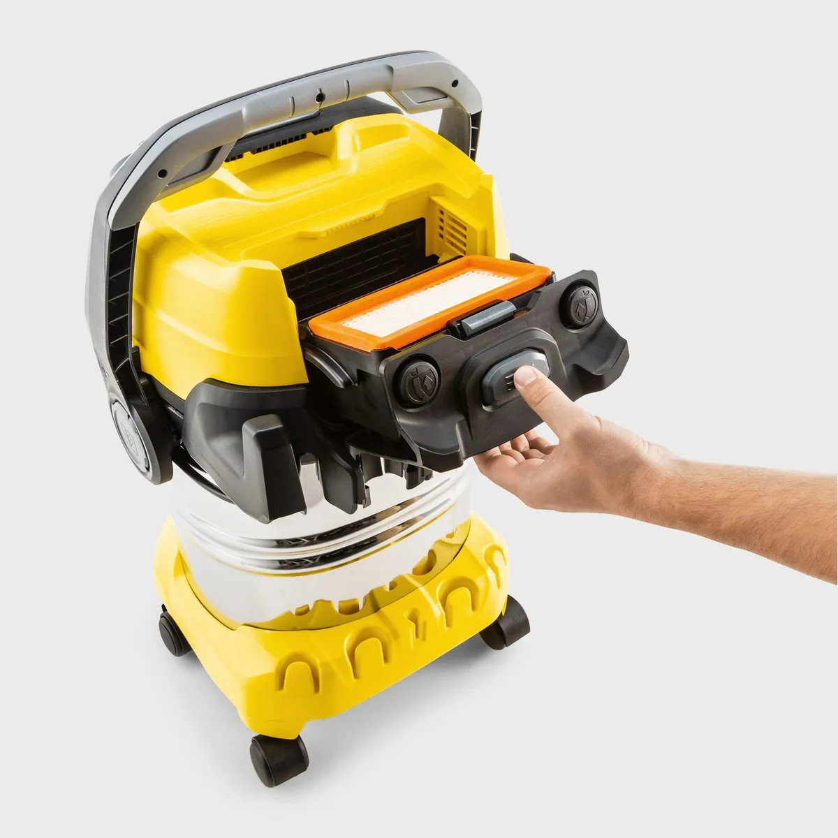KÄRCHER WD 6 Control P S Nass-Trocken-Sauger, 2-in-1 Fernbedienung, 30 Liter Edelstahlbehälter 4