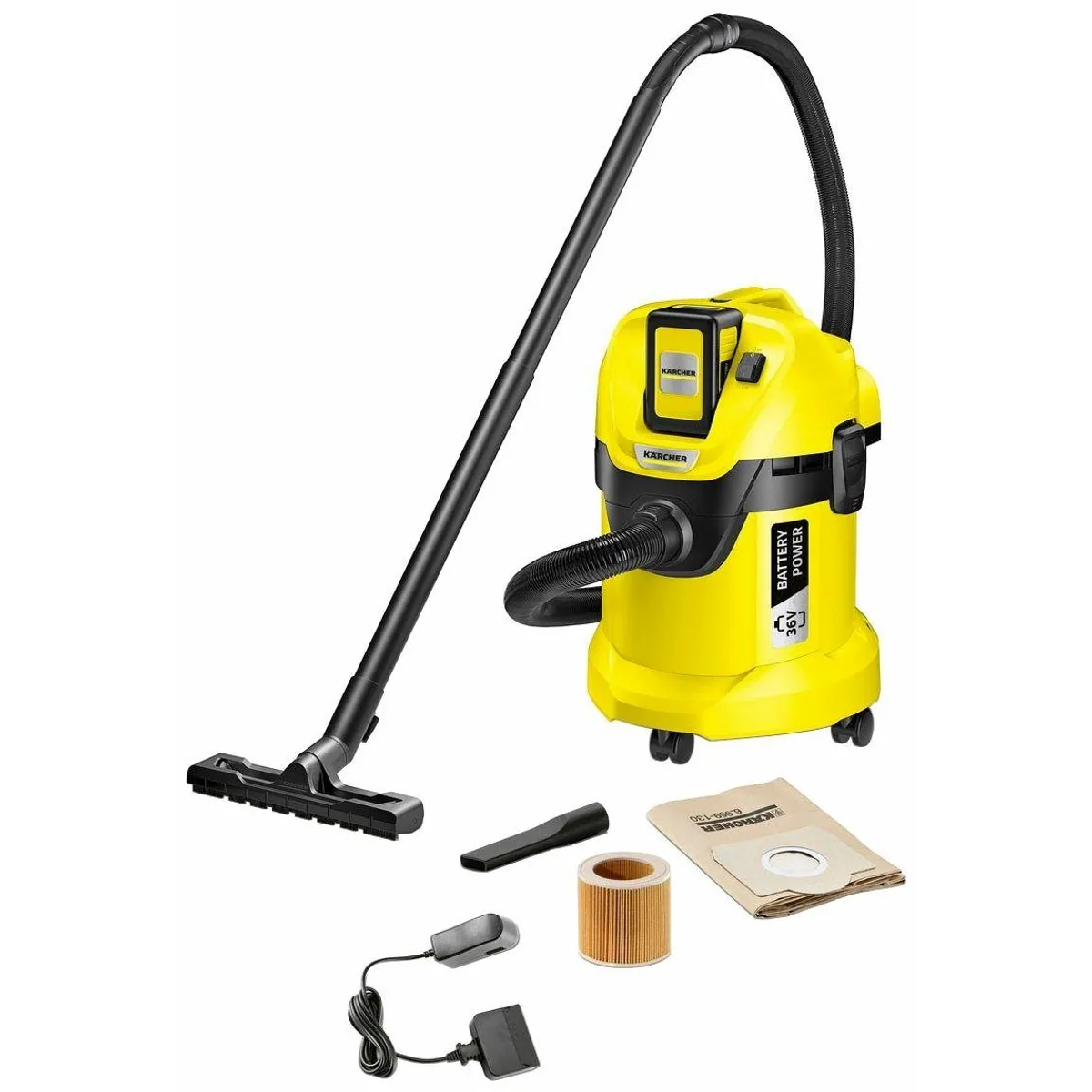 KÄRCHER WD 3 Battery Set, leistungsstarker Akkusauger mit 17 l Behälter