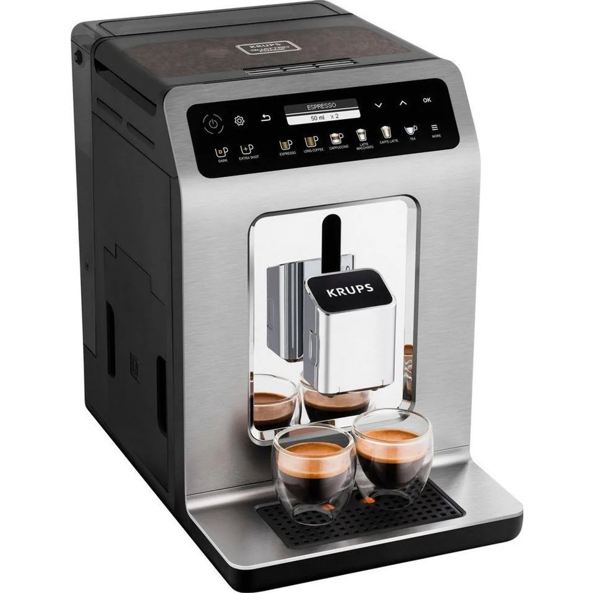 Krups EA894T Evidence Plus, innovative Brühtechnologie, One-Touch-Cappuccino, langlebige Brühgruppe 2