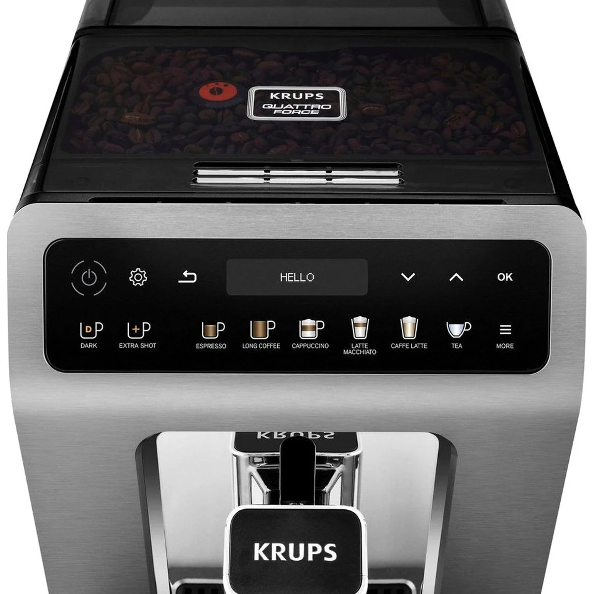 Krups EA894T Evidence Plus, innovative Brühtechnologie, One-Touch-Cappuccino, langlebige Brühgruppe 3