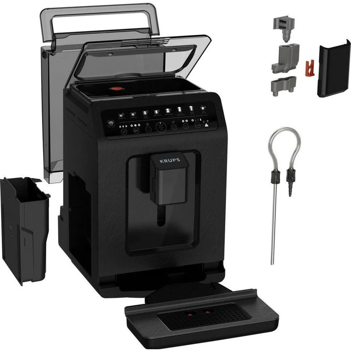 Krups EA897B Evidence ECOdesign, 62% recycelter Kunststoff, One-Touch-Cappuccino, 8 Kaffee-Programme 5