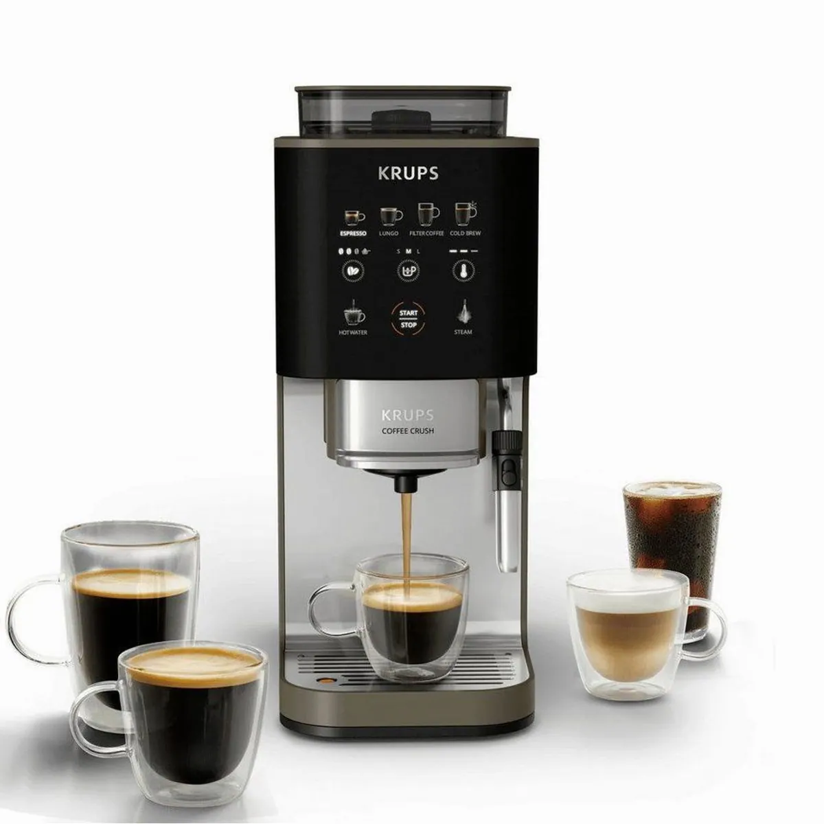 Krups Coffee Crush Experience SA403B, kompakt, vielseitig, intuitiv