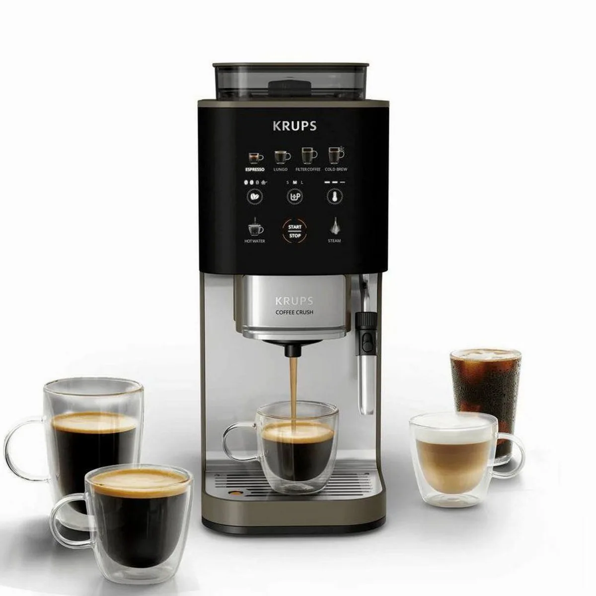 Krups Coffee Crush Experience SA403B, kompakt, vielseitig, intuitiv 2