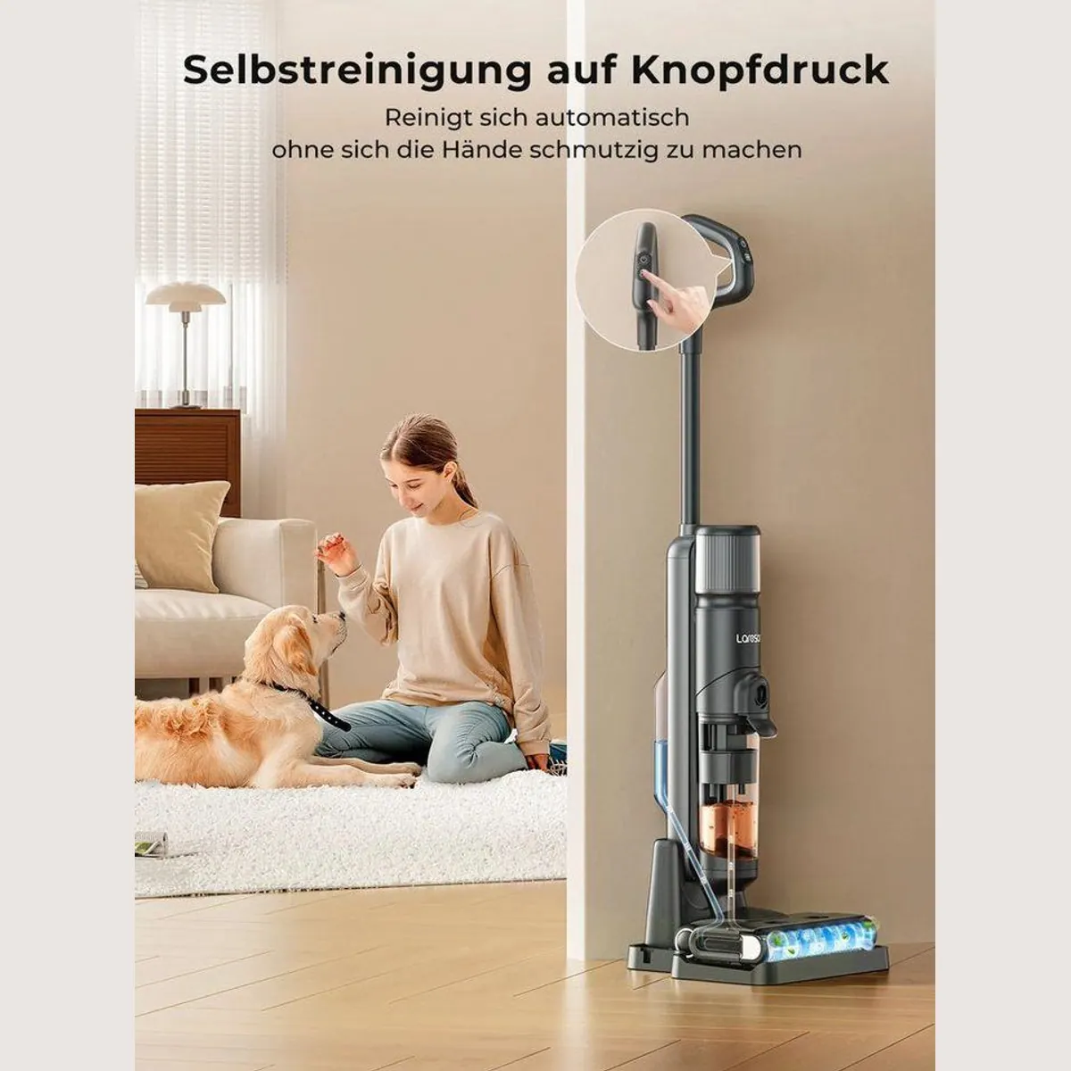 Laresar M3 Bodenstaubsauger, 13000Pa Saugleistung, 55 Min. Laufzeit, 230W 2