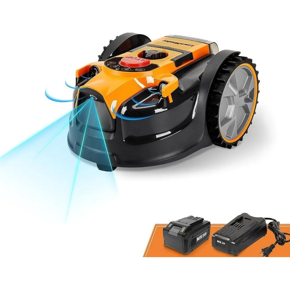 Lawnmaster Rasenmähroboter OcuMow VBRM16, kabellos, bis 150 m², Hindernisvermeidung