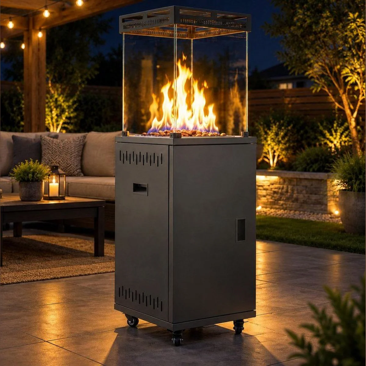 Ledklang Terrassenheizer, 5-13 kW, variable Heizleistung für Outdoor-Bereiche