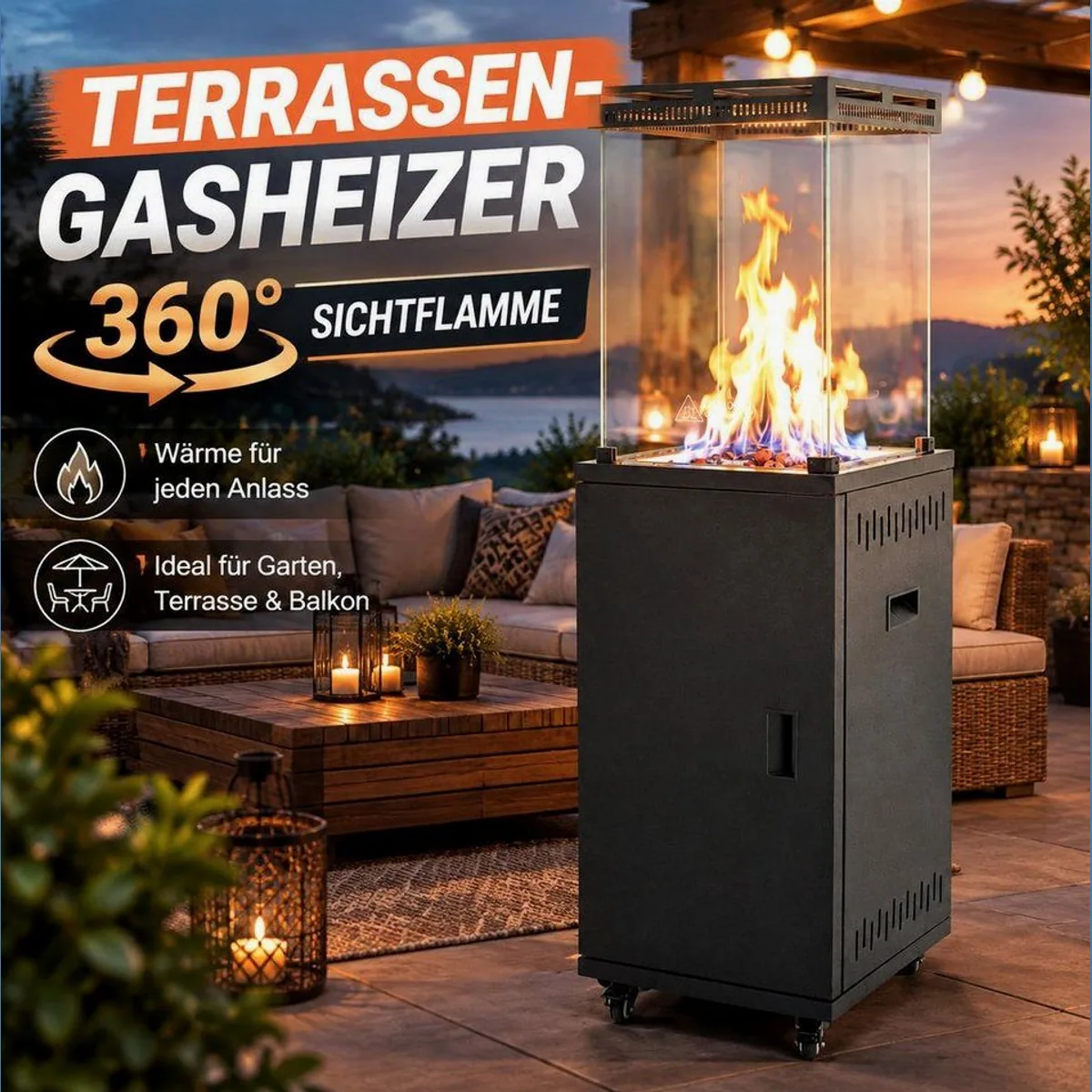 Ledklang Terrassenheizer, 5-13 kW, variable Heizleistung für Outdoor-Bereiche 3