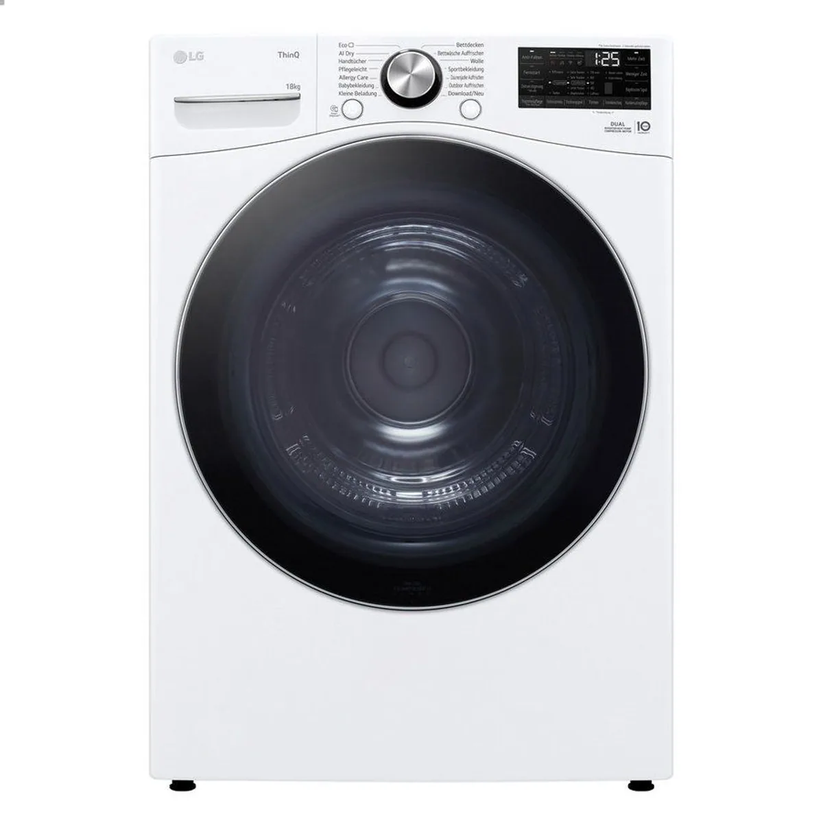 LG Wärmepumpentrockner RT18VT, Allergy Care, energieeffizient, leise, platzsparend