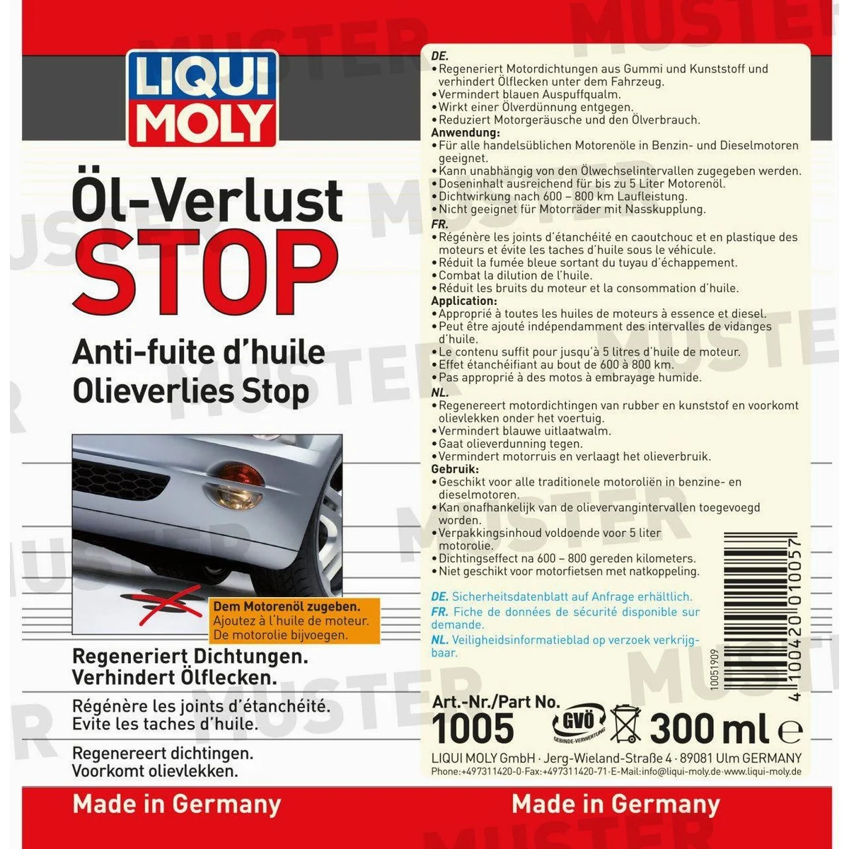 Liqui Moly Öl-Verlust-Stop 300 ml, regeneriert Dichtungen, reduziert Ölverbrauch 3