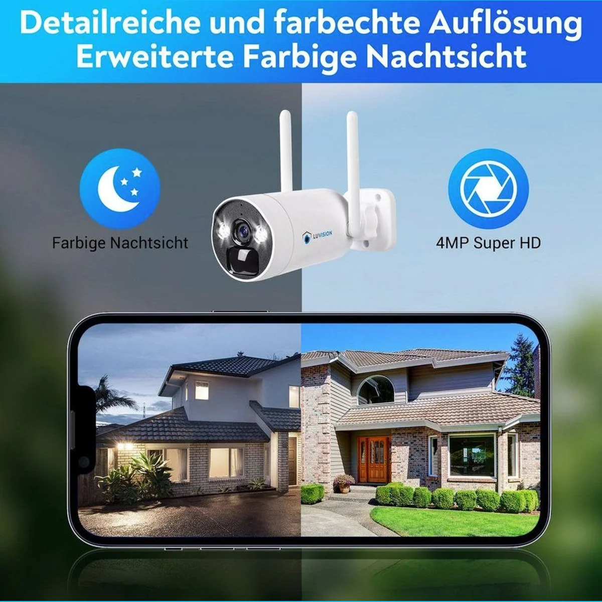 LUVISION Überwachungssystem BK23-W, 4MP Solar-Kamera, WLAN 6, 2-Wege Audio 4