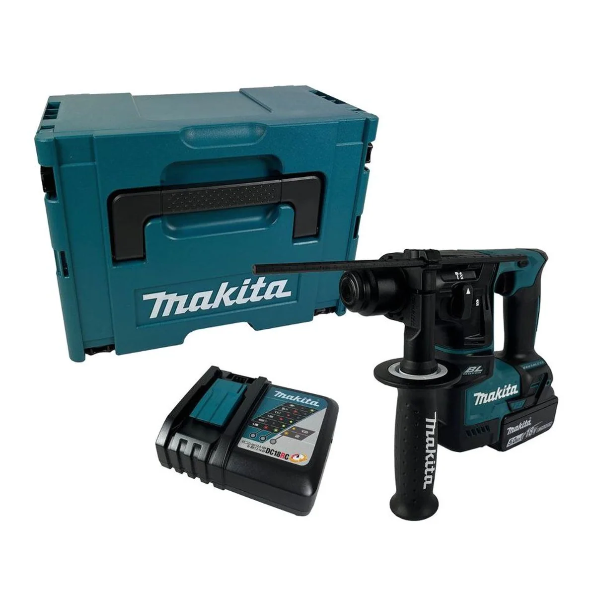 Makita DHR171 Akku-Bohrhammer, SDS-PLUS Aufnahme, 5 Ah Akku — vibrationsarm, robust, kompakt